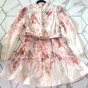Floral Dress With Belt